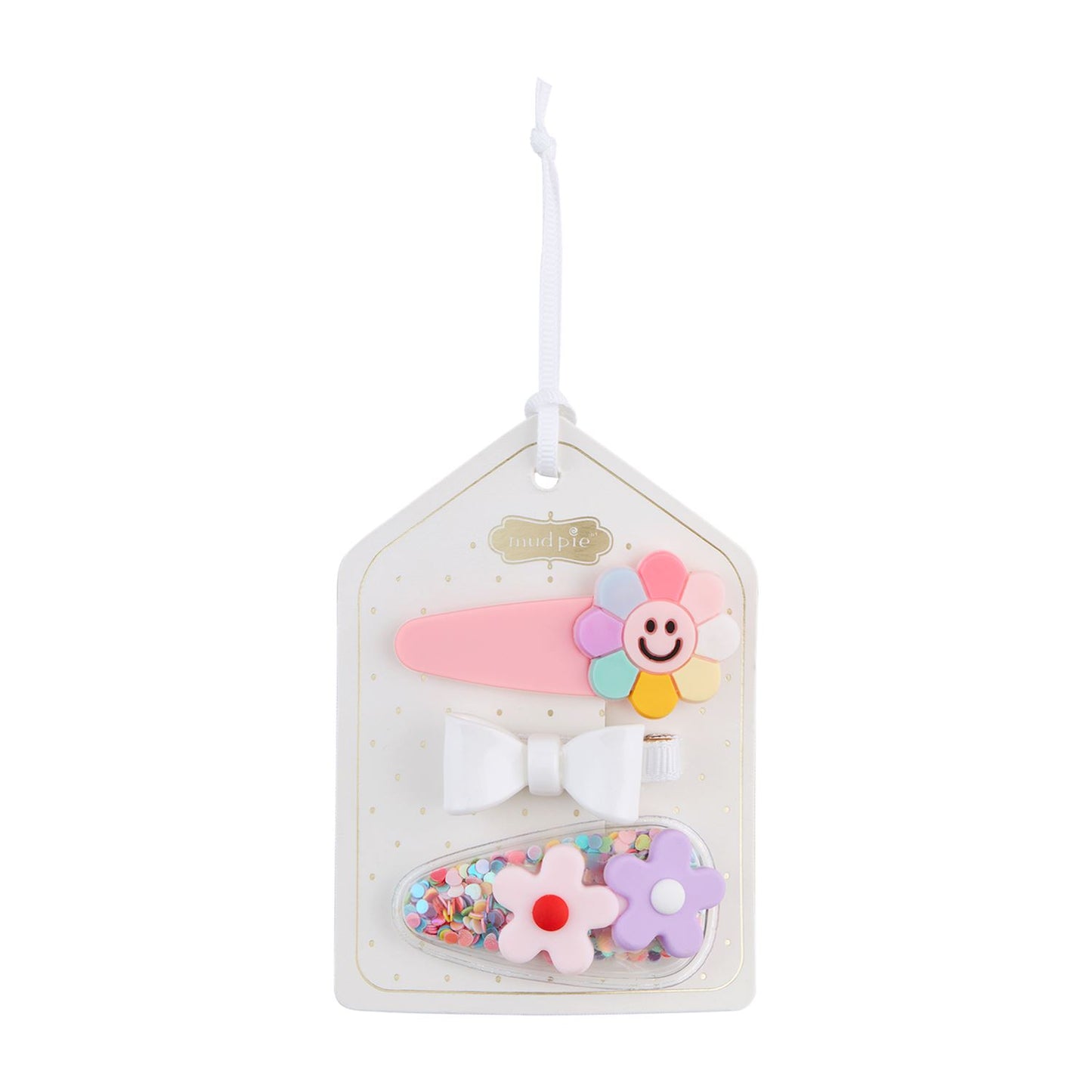 Pink Flower Spring Hair Clip Set / Set de 3 Ganchos de Pelo Flores de Primeravera