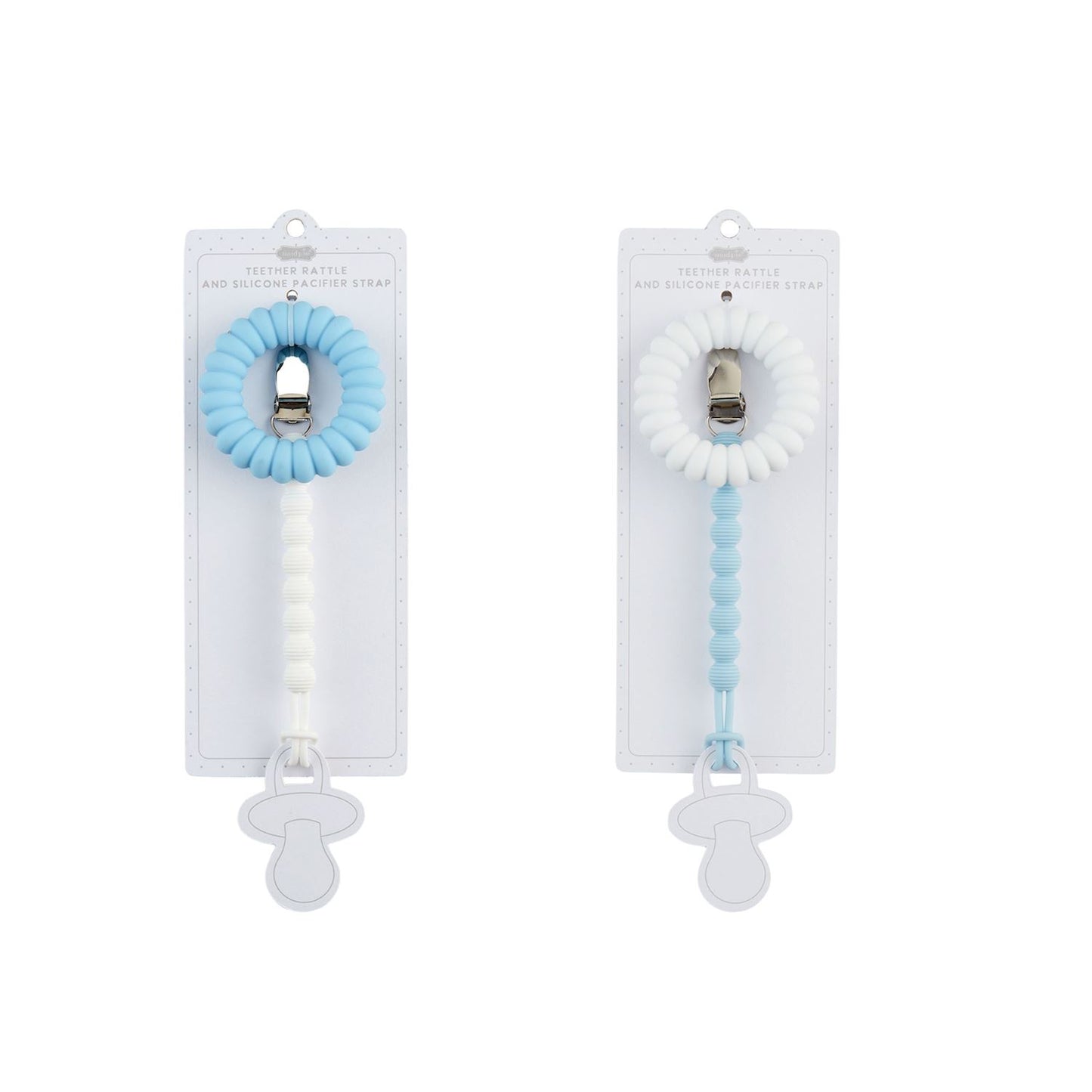 White Pacy Strap & Teether Set