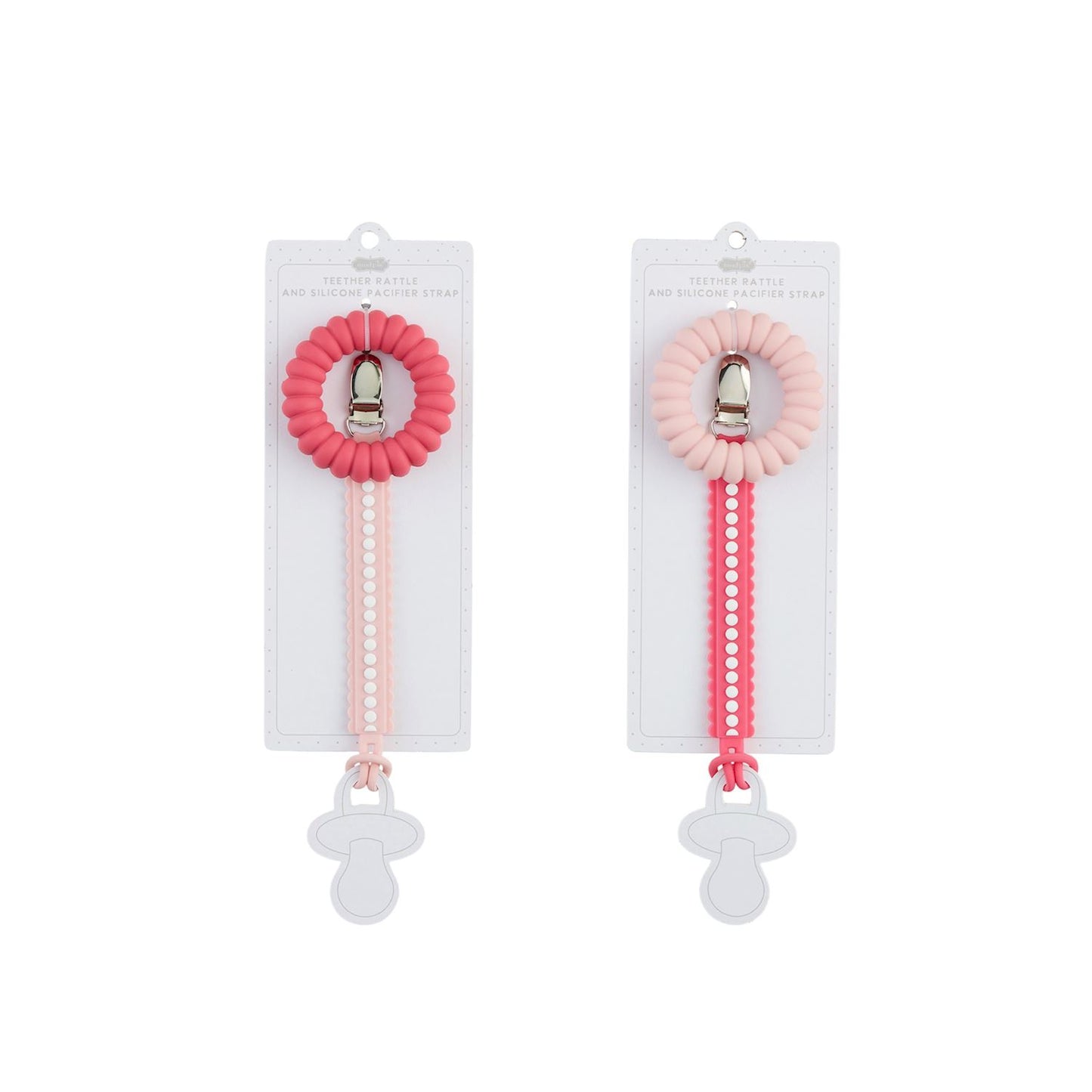 Hot Pink Pacy Strap & Teether Set