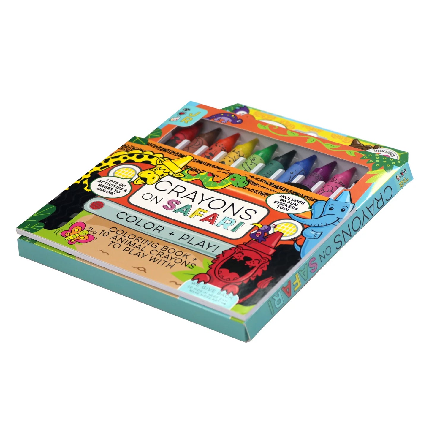 iHeartArt JR Crayons on Safari - Set de Crayones y Libro de Pintar