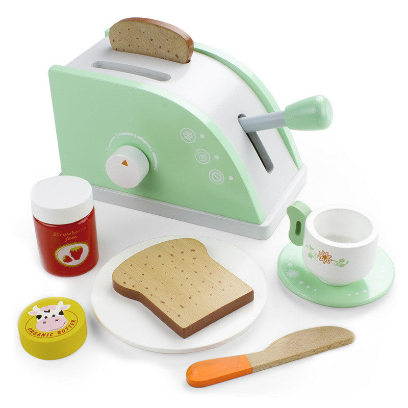 Pop-Up Toaster - Set de Tostadora de Madera con Utensilios