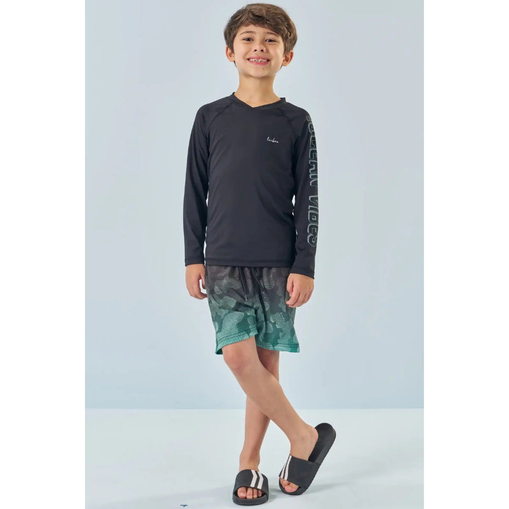 Rashguard Manga Larga Y Vestido de Baño