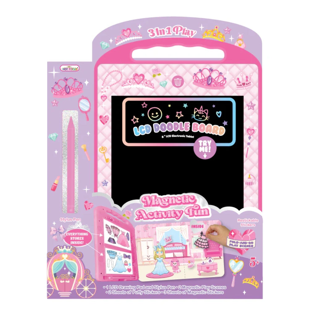 LCD Doodle Board & Magnetic Activity Fun - Princess