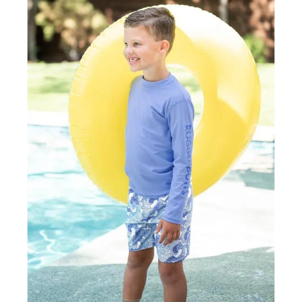 Rashguard Manga Larga Morada de Niño - Periwinkle