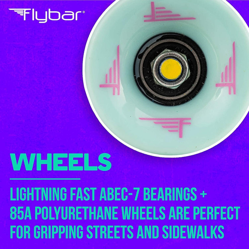 Patineta 22" Cruiser - Rosada con llantas verdes LED