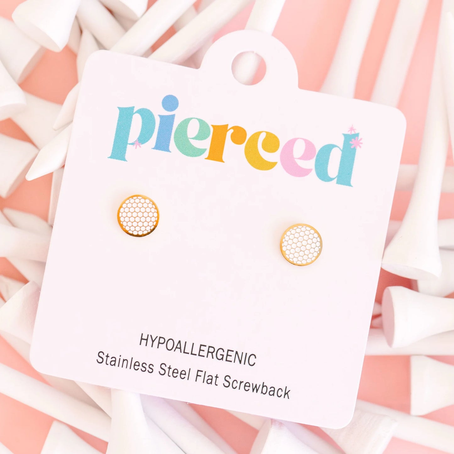 Aretes Golf Ball (Cubiertos 18K)