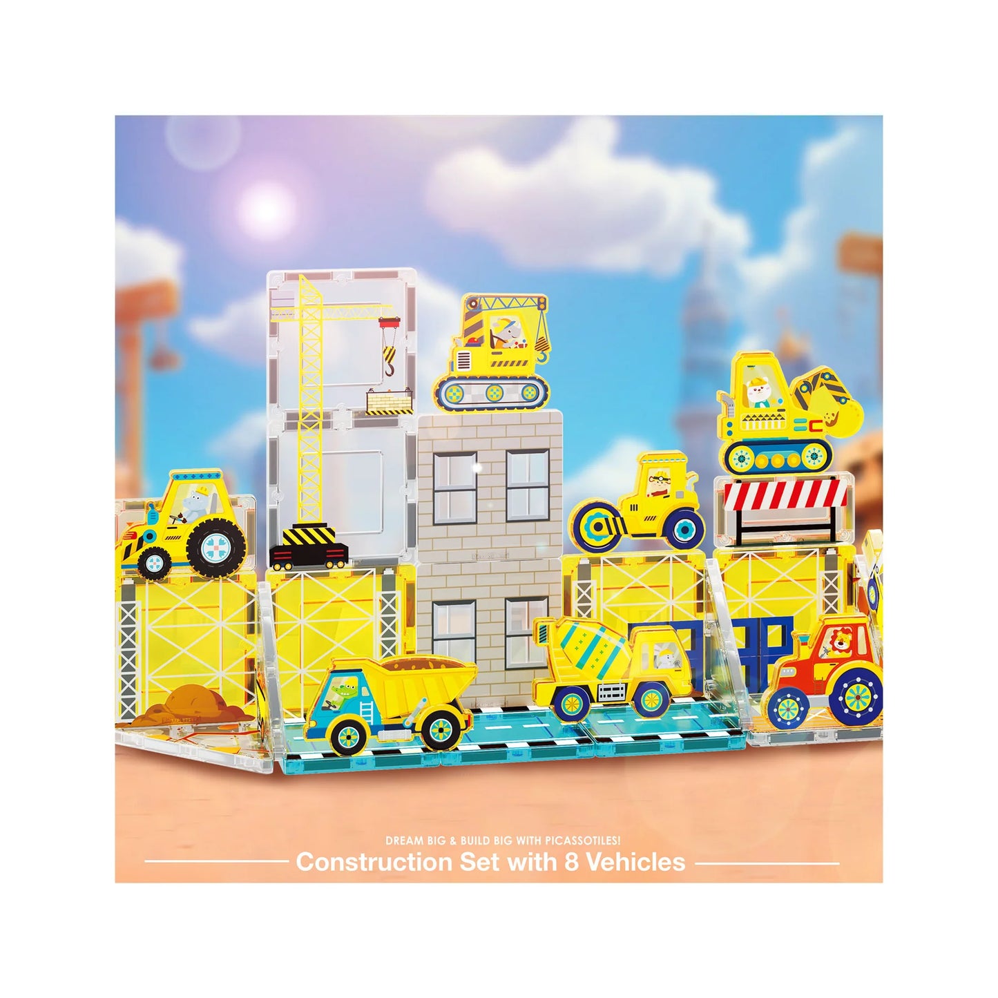 Set de 26 Piezas De Construcción - Bloques Magnéticos