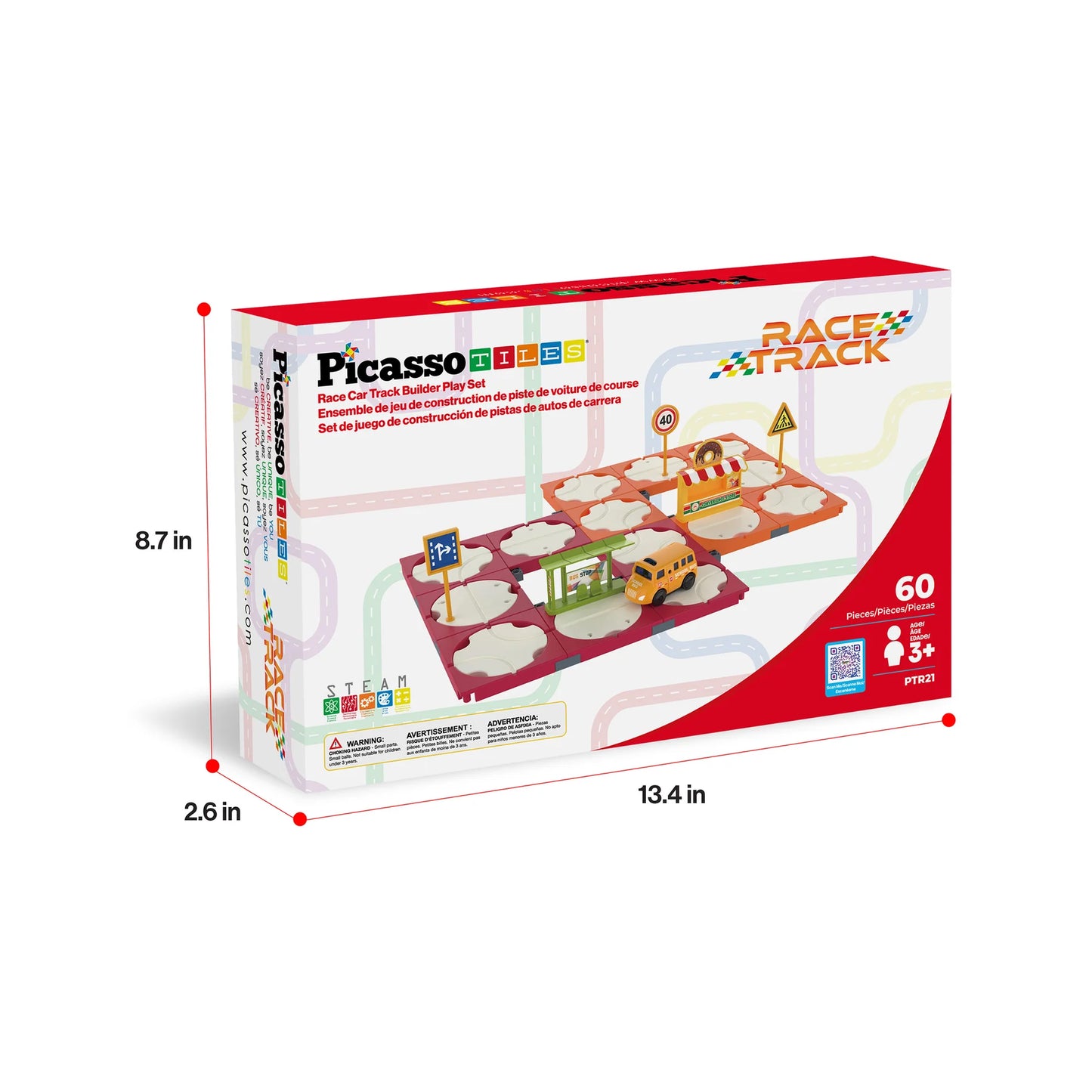 Set de 60 Piezas Pista de Carros que Rota