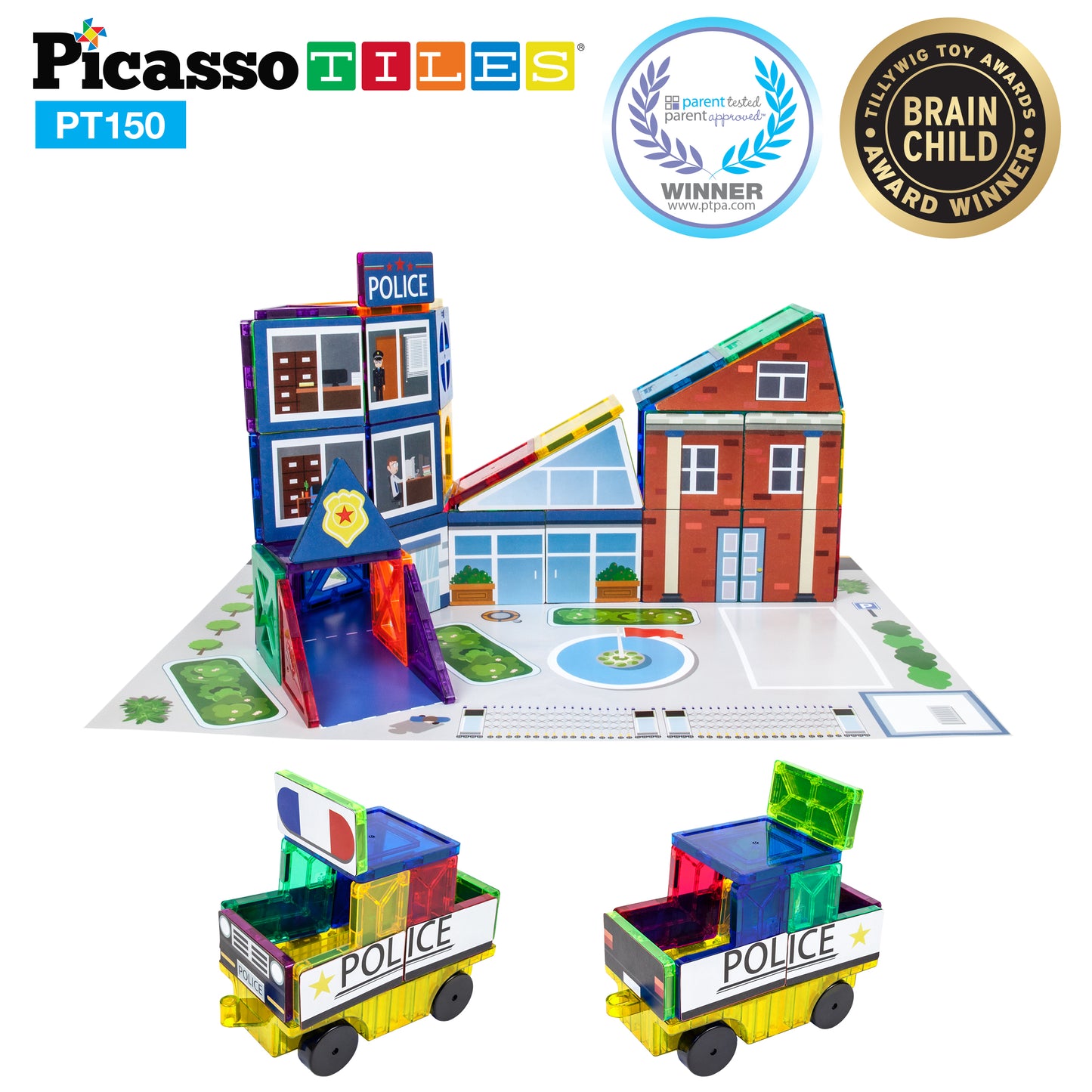 Bloques Magnéticos - Set de 150 Piezas 3 Temas en 1