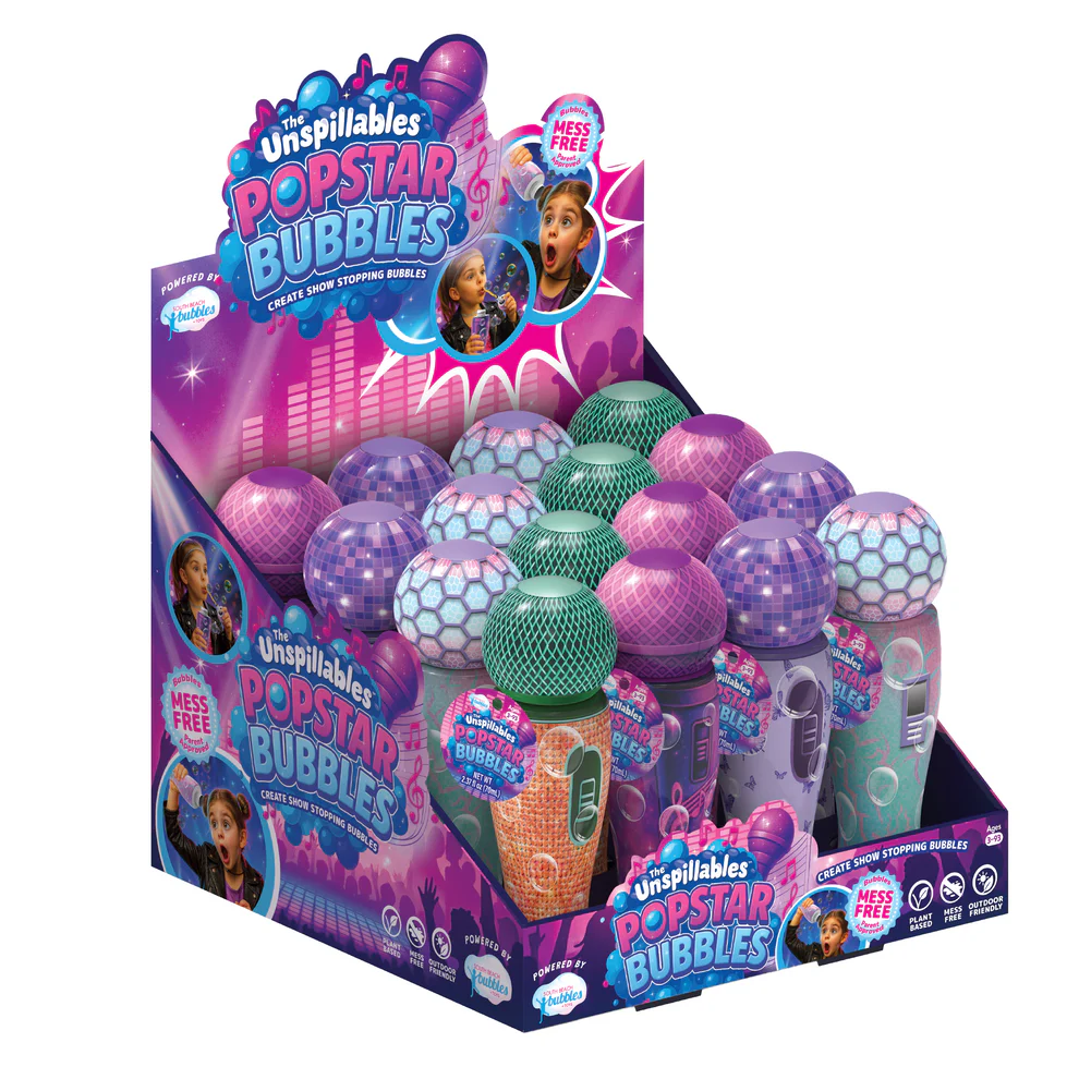The Unspillables Pop Star Bubbles - Microfono de Burbujas - Disp. Aprox. 11 de Mayo 2026