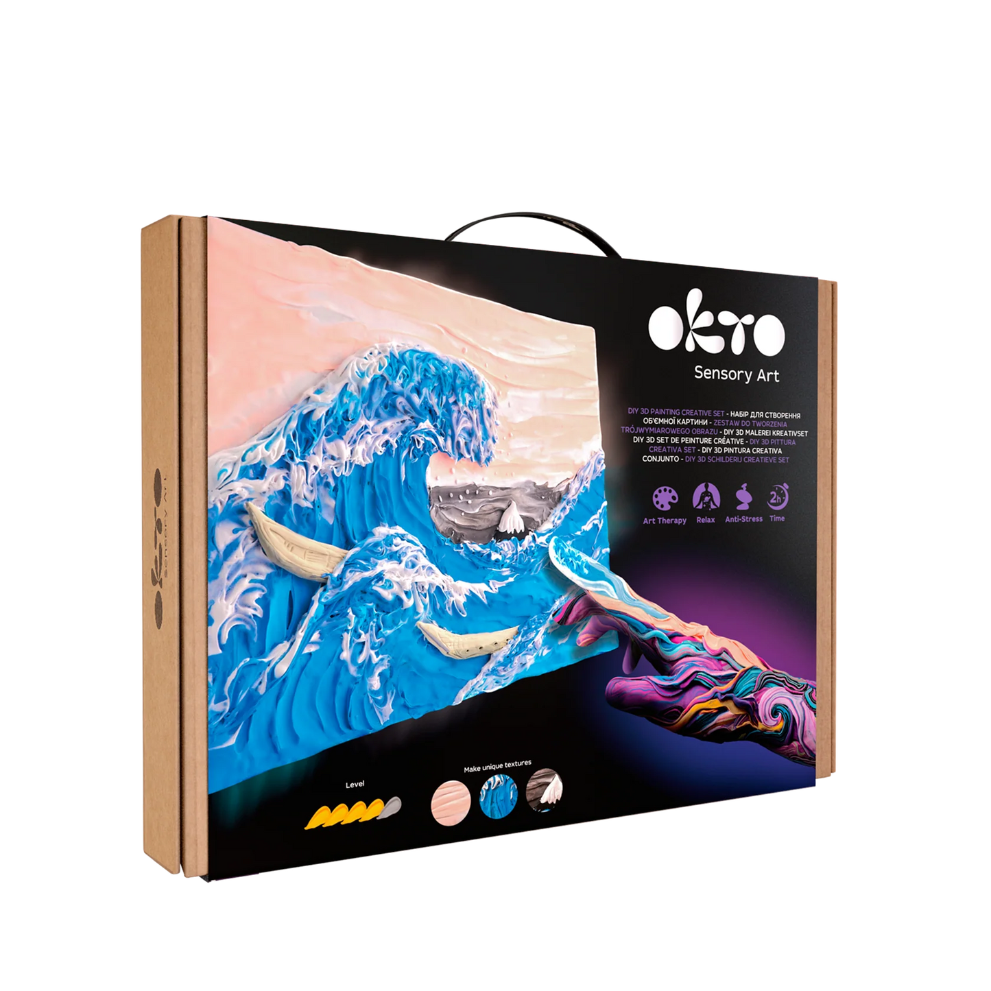 3D Painting Set - The Great Wave of Kanagawa Canvas Kit