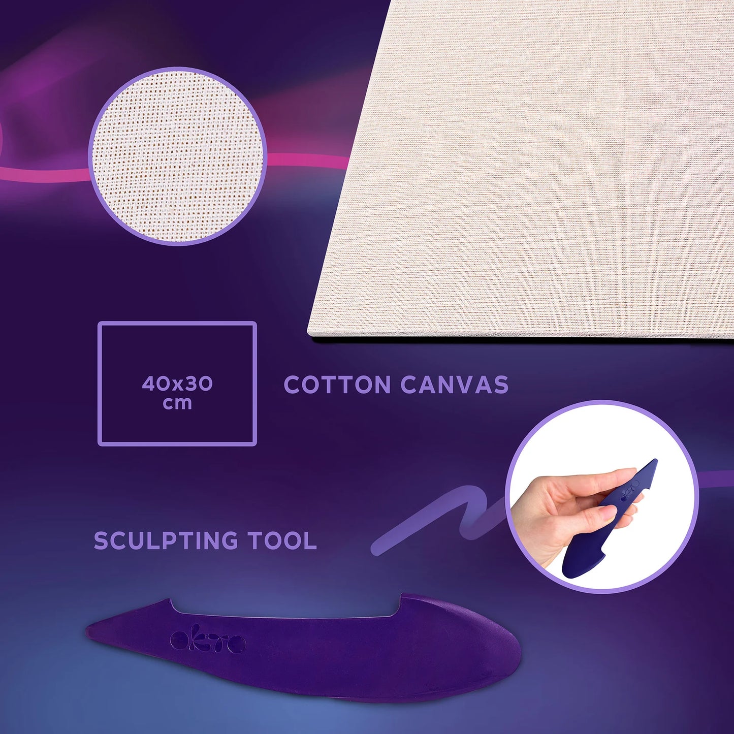 3D Painting Set - Starry Night Canvas Kit