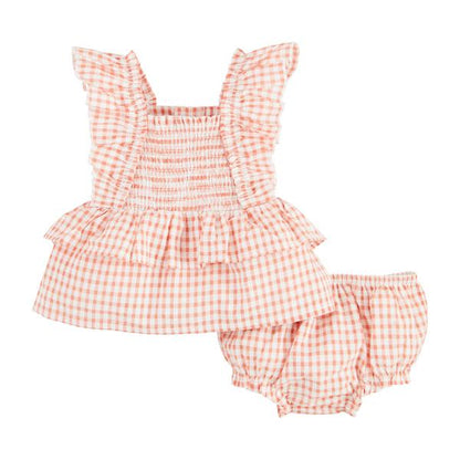 Set de Bombacho de Cuadritos Gingham con Cubre Pamper