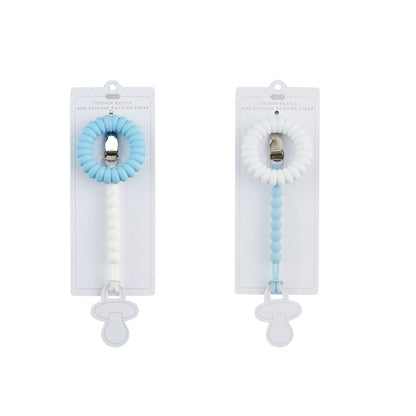 White Pacy Strap & Teether Set