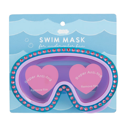 Rhinestone Goggle Mask / Mascara de Bucear Morada