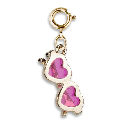 Gold Heart Sunglasses Charm - Gafas de Sol de Corazón