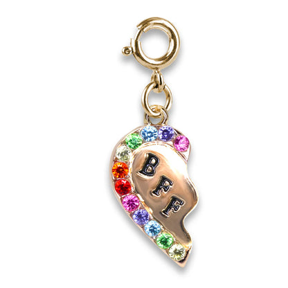 Gold BFF Broken Heart Charm - Corazón BFF Partido Dorado