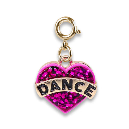 Gold Glitter Dance Heart Charm - Corazón de Baile Dorado con Glitter