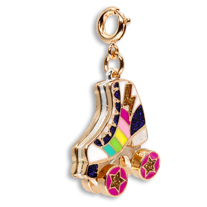 Gold Rainbow Rollerskate Charm - Patín Arcoiris Dorado