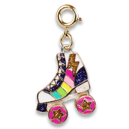 Gold Rainbow Rollerskate Charm - Patín Arcoiris Dorado