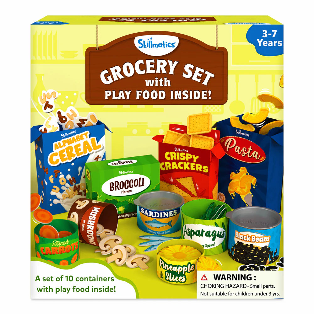 Grocery Set With Play Food - Set de 100+ Piezas Comida, Envases, y Más!