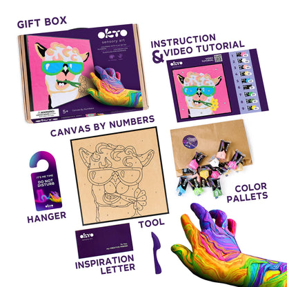 Coloring by Clay by Numbers - Lama