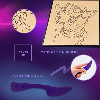 Coloring by Clay by Numbers - Lama