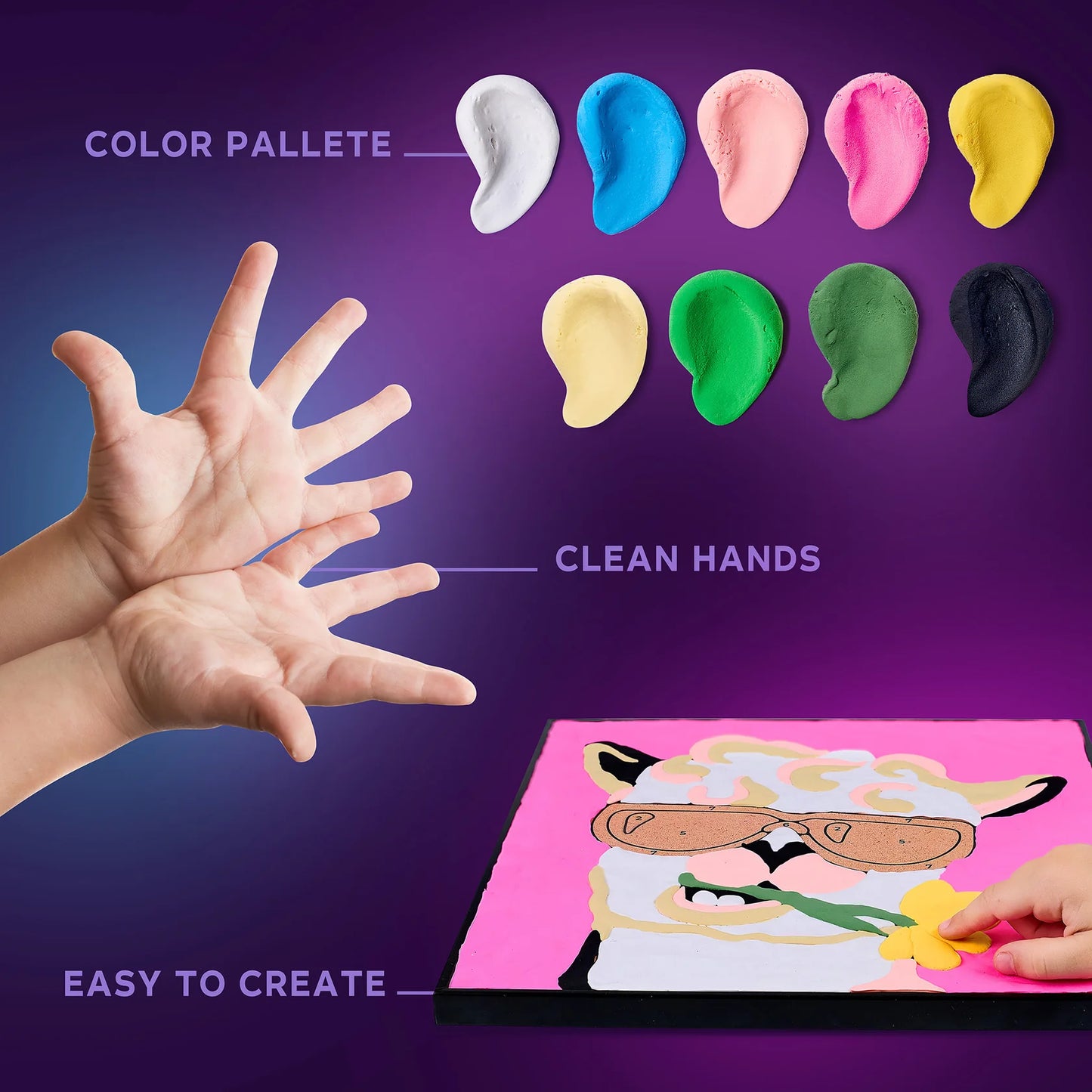 Coloring by Clay by Numbers - Lama