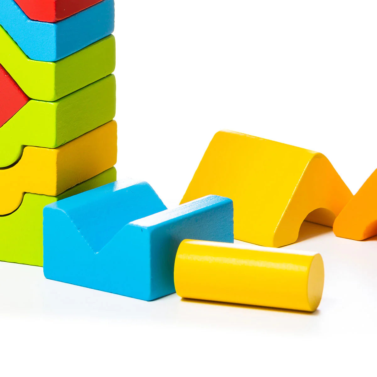 Wooden Tower Set - Set de Torres de Colores de Madera