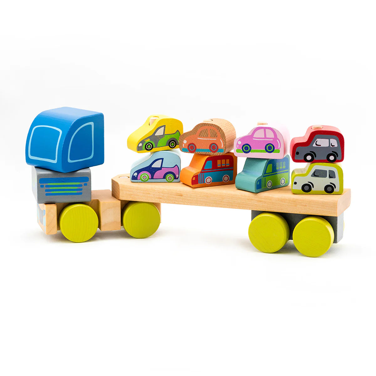 Wooden Truck & Cars - Set de Madera de Camion y Carros
