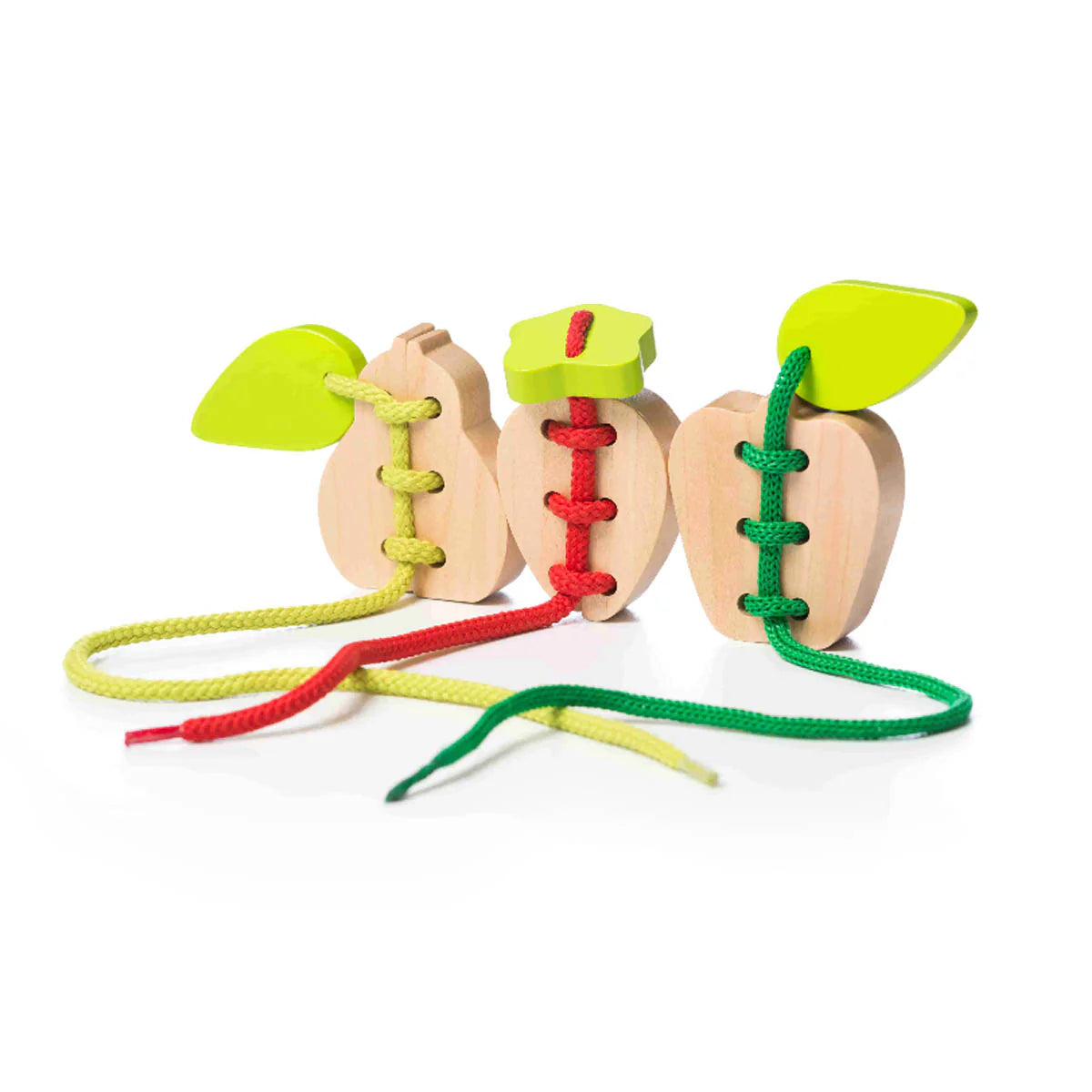 Wooden Lacing Fruit Set - Set de Entrelazar Frutas de Madera