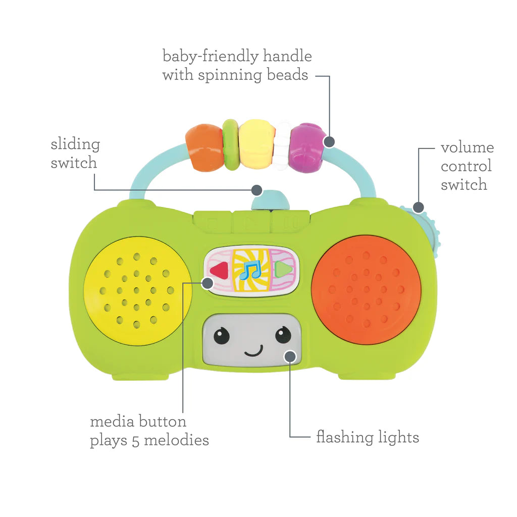 Music & Light Pretend Mini Boombox - Boombox con Luces y Musica