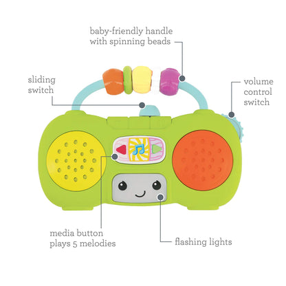 Music & Light Pretend Mini Boombox - Boombox con Luces y Musica