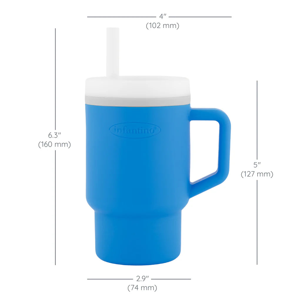Mi Primer Vaso Tumbler 9oz Silicona - Azul Oceano
