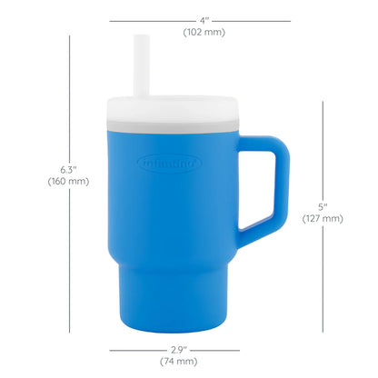 Mi Primer Vaso Tumbler 9oz Silicona - Azul Oceano