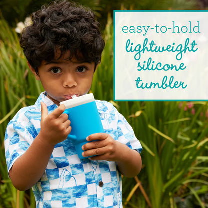 Mi Primer Vaso Tumbler 9oz Silicona - Azul Oceano