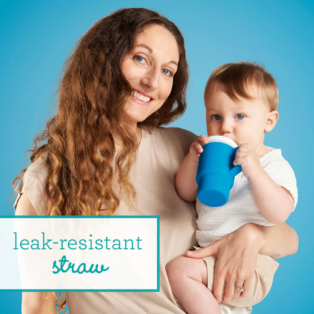 Mi Primer Vaso Tumbler 9oz Silicona - Azul Oceano