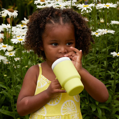 Mi Primer Vaso Tumbler 9oz Silicona - Amarillo Citrus