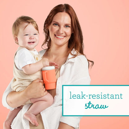 Mi Primer Vaso Tumbler 9oz Silicona - Naranja Creamsicle