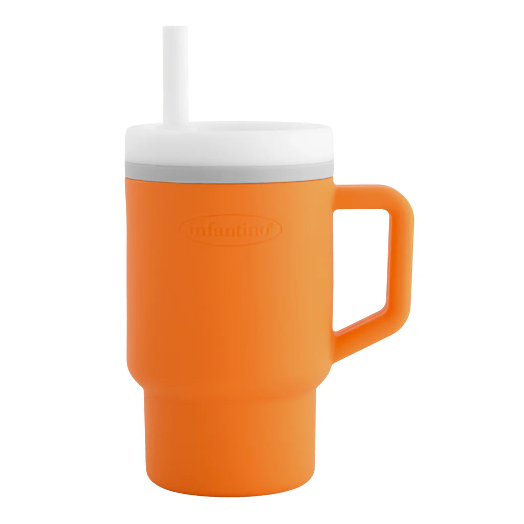 Mi Primer Vaso Tumbler 9oz Silicona - Naranja Creamsicle
