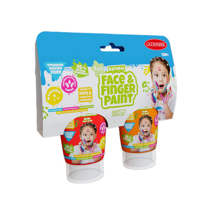 Natural Face & Finger Paint - 2.3oz - 2 Pack - Disp. Aprox. 13 de mayo 2026
