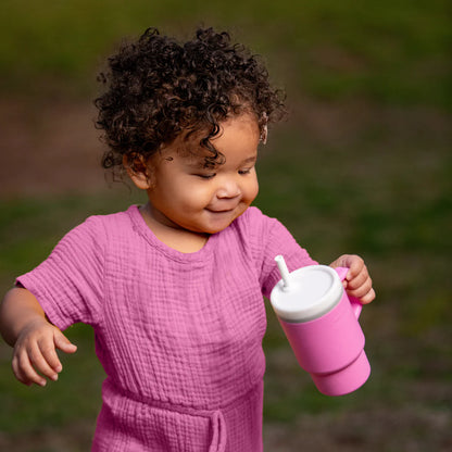 Mi Primer Vaso Tumbler 9oz Silicona - Rosado Cotton Candy