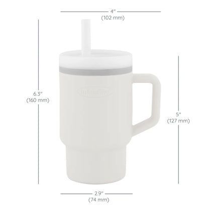 Mi Primer Vaso Tumbler 9oz Silicona - Blanco Cream
