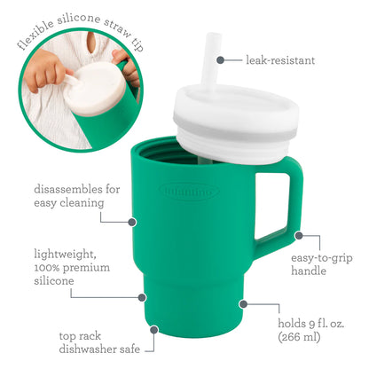 Mi Primer Vaso Tumbler 9oz Silicona - Verde Alpine