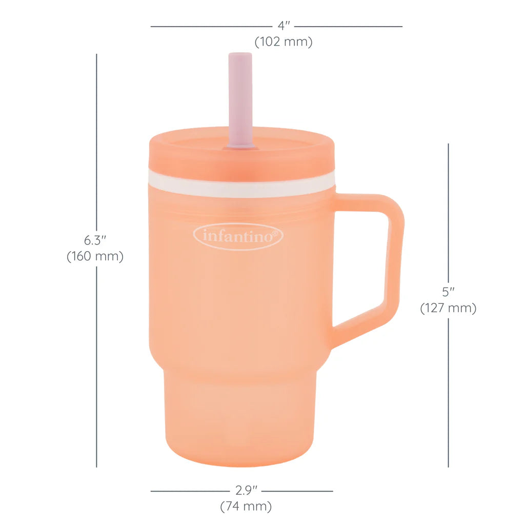 Mi Primer Vaso Tumbler 10oz - Cherry Blossom Naranja