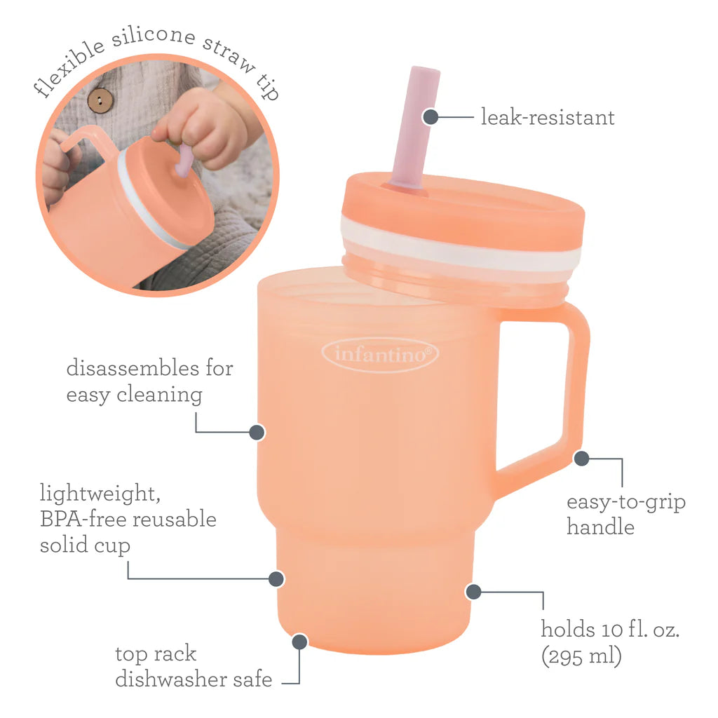 Mi Primer Vaso Tumbler 10oz - Cherry Blossom Naranja