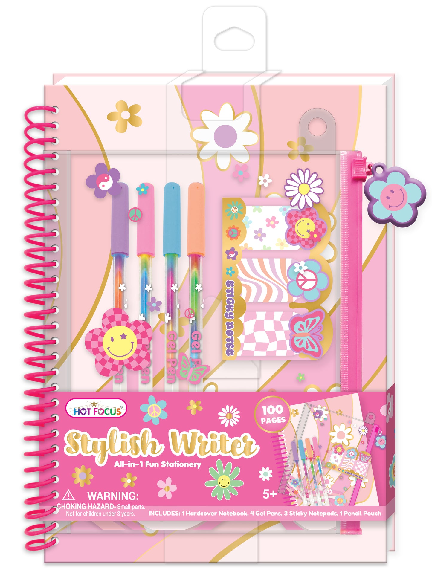 Set de Cuaderno y Plumas Groovy Flower