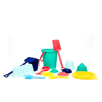 15pc Sand Bucket Set - Set de 15 Herramientas de Arena con Cubeta