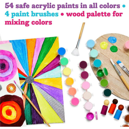 Juego de pintura acrílica - Paleta de 54 colores