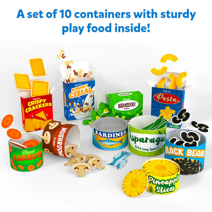 Grocery Set With Play Food - Set de 100+ Piezas Comida, Envases, y Más!